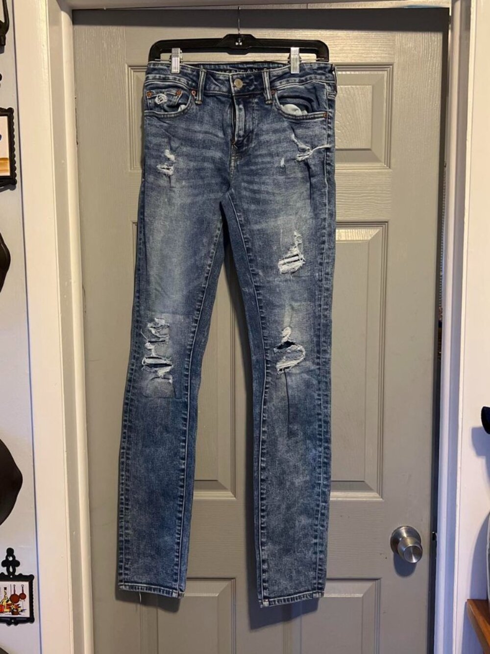 Men's Distressed Skinny Denim Jeans